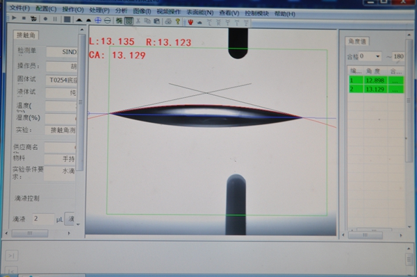 重新測一次接觸角 重新測一次接觸角