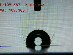 接觸角測試實數據2